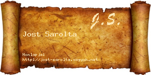 Jost Sarolta névjegykártya